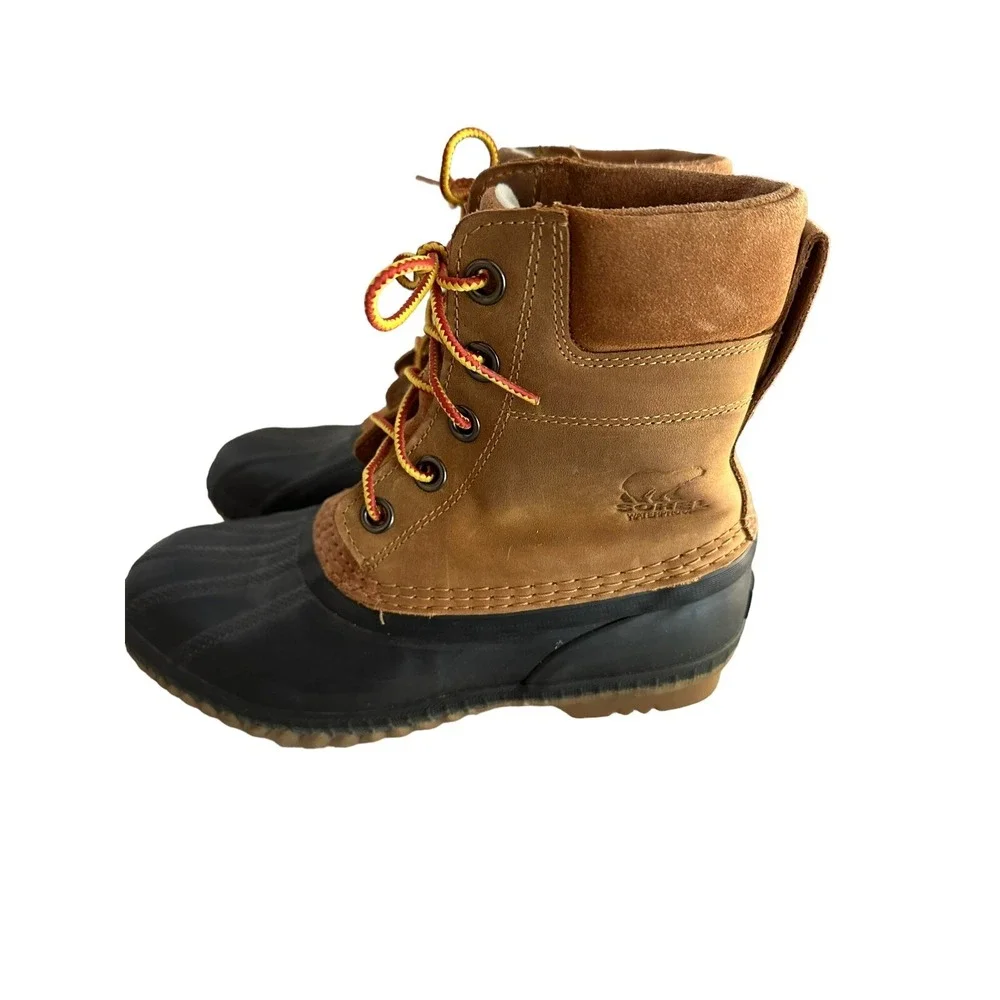 Sorel Womens Brown Duck Boots Waterproof Winter Rain Snow Shoes Size‎ 5